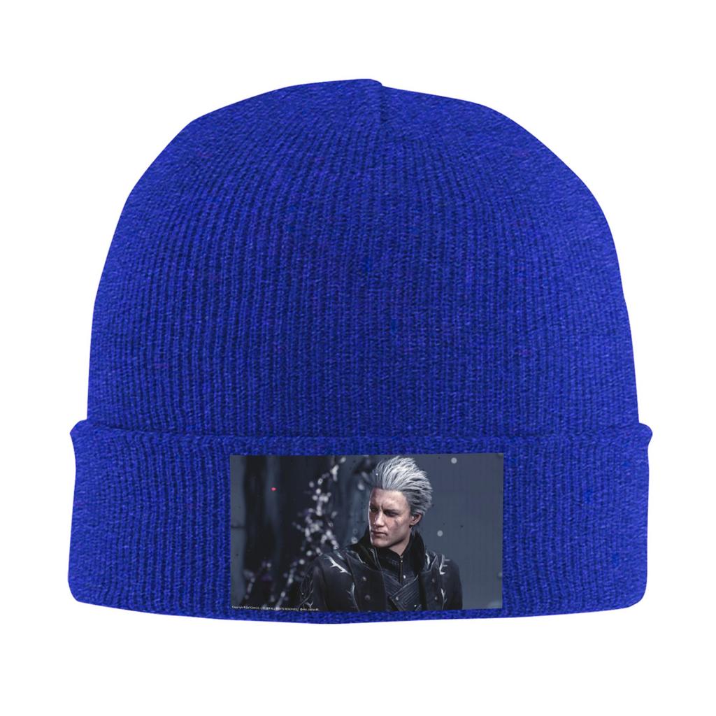 Vergil Aus der Devil May Cry Serie Winter Mützen Beanie Mütze Warme Herbst Strickmützen Mützen für Damen Herren