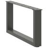 Vidaxl Nogi Do Stolika Kawowego, 2 Szt., Antracyt, 70X(30-31) Cm, Stal
