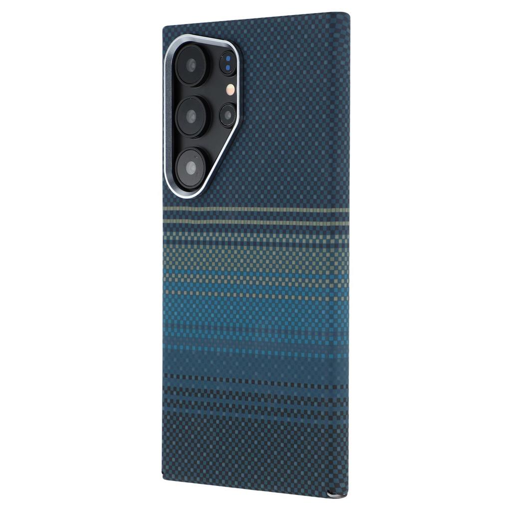 Dla Samsung Galaxy S23 Ultra Magnetyczne Etui Tekstura Włókna Węglowego Wodoodporne PC Pokrowiec na Telefon