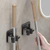 Selbstklebende Wischmopphalter Clips Haken 304 Edelstahl Küche Badezimmer Wasserdicht Bürste Besen Wischmopp Organizer Regal Zubehör