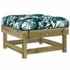 VidaXL Repose-pieds de jardin avec coussins 2 pcs bois de pin imprégné, tabouret, repose-pied ottoman, tabouret de jardin, 825470