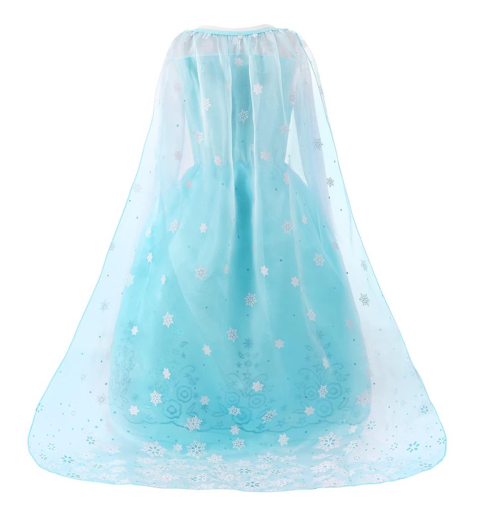 ReliBeauty Girls' Sequin Princess Costume, Long Sleeves, Dress-Up (100), Blue