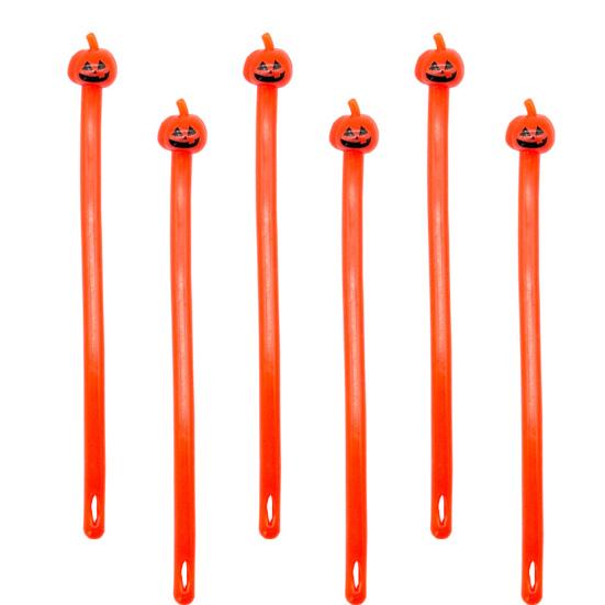 5/10Pcs Halloween Stretchy String Sensory Toy Pumpkin Witch Ghost Skull Stretchy Noodle Stress Anxiety Relief TPR Elastic Rope Fidget Toy Party Favors