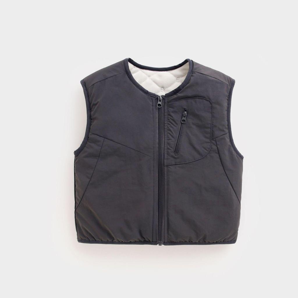 Kids' Warm Sleeveless Vest for Autumn/Winter - Outdoor Sports Style, Double Cotton for Boys & Girls