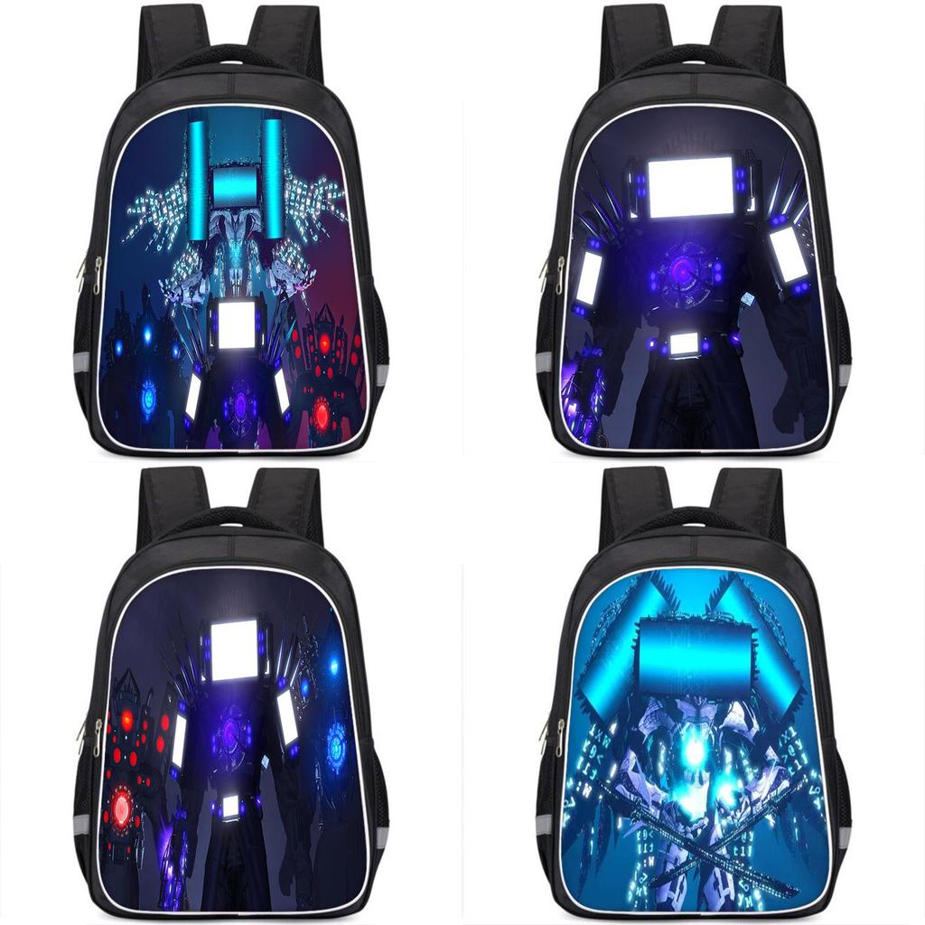 Vibrant Cartoon Character Backpack For Kids Stylish Oxford Cloth Large Capacity