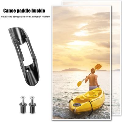 Kayak Canoe Surfboard Paddle Clips Holder with Screws Plastic Oar Fixing Buckle Boat Deck Mounted Paddles Clip Bracket
