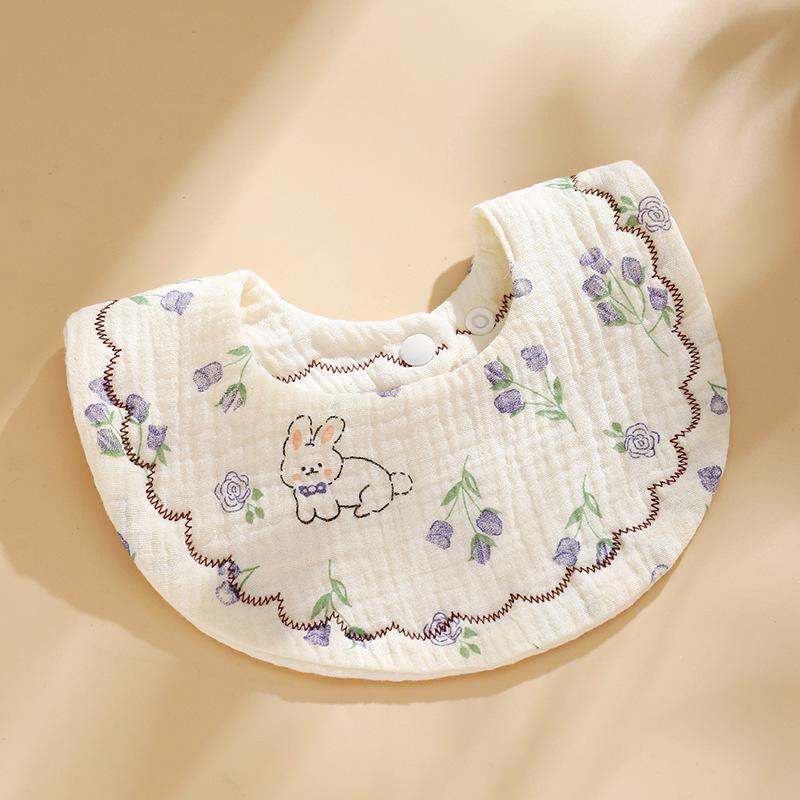 Pure Cotton Baby Bib: Six-Layer Soft Gauze, Cute and Comfortable for Infants