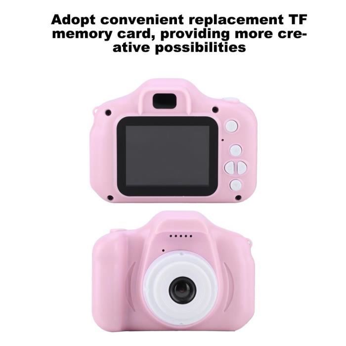 Appareil photo numérique HD 1080P pour enfants Mini Portable 2.0 pouces IPS couleur écran IPS (rose)