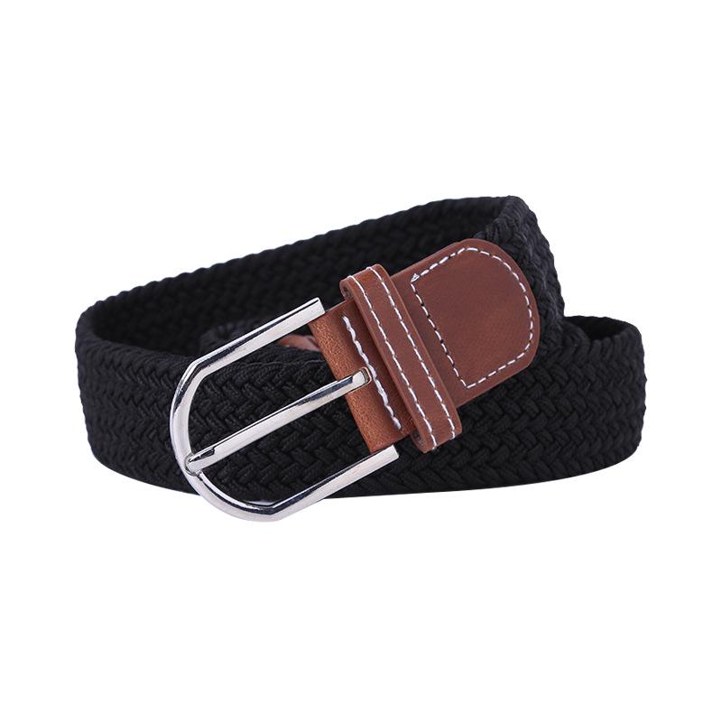 Handwoven Cross-Border Fashion Belt with Pin Buckle – Versatile Twill Men's & Women's Wide Elastic Waist Belt