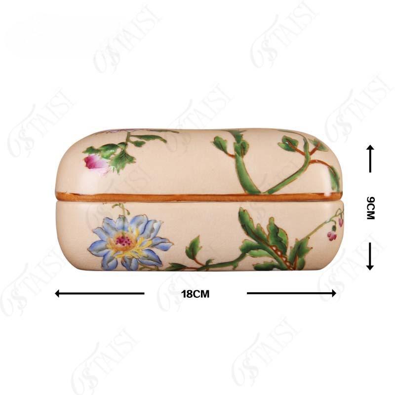 Retro pojemniki do przechowywania w stylu chińskim Pudełko na biżuterię Zbiornik do przechowywania Ręcznie robiony porcelanowy garnek Niebiesko-biały porcelanowy wazon Pojemnik