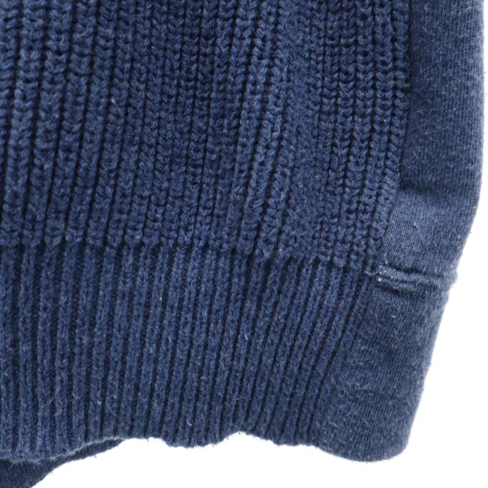 ZANONE Made In Italy Knit Switching Long Sleeve Sweat Trainer S Navy Men's Used