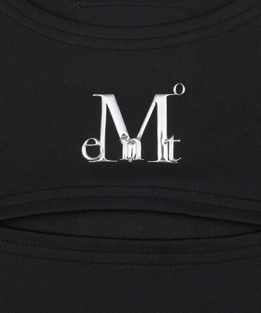 MUCENT Bruno Setup Metal Logo Cutout Layered Short Sleeve Tee