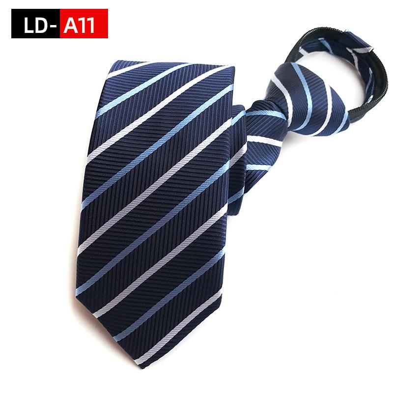 Cravată de afaceri pentru bărbați de 8 cm, cu fermoar, cravată cu nod leneș, decorațiuni occidentale