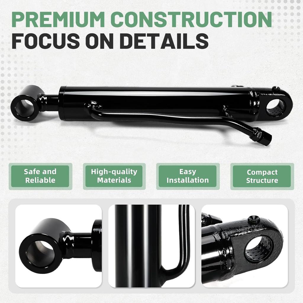 Mini Excavator Thumb Cylinder 25mm Single Hole Hydraulic Thumb Clamp Cylinder for Up to 3 Tons Excavators