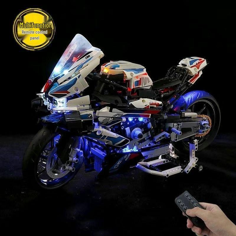 BMW Motorcycle Technic Building Blocks Toy - M000RR. Compatible with Lego, Educational Assembly Gift for Boys & Girls.
