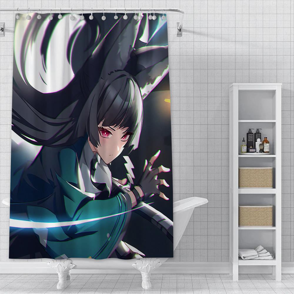 Zenless Zone Zero Shower Curtain Waterproof Polyester Fabric Paint Colorful Bath Curtains Home Bathroom Decor Curtain With Hook