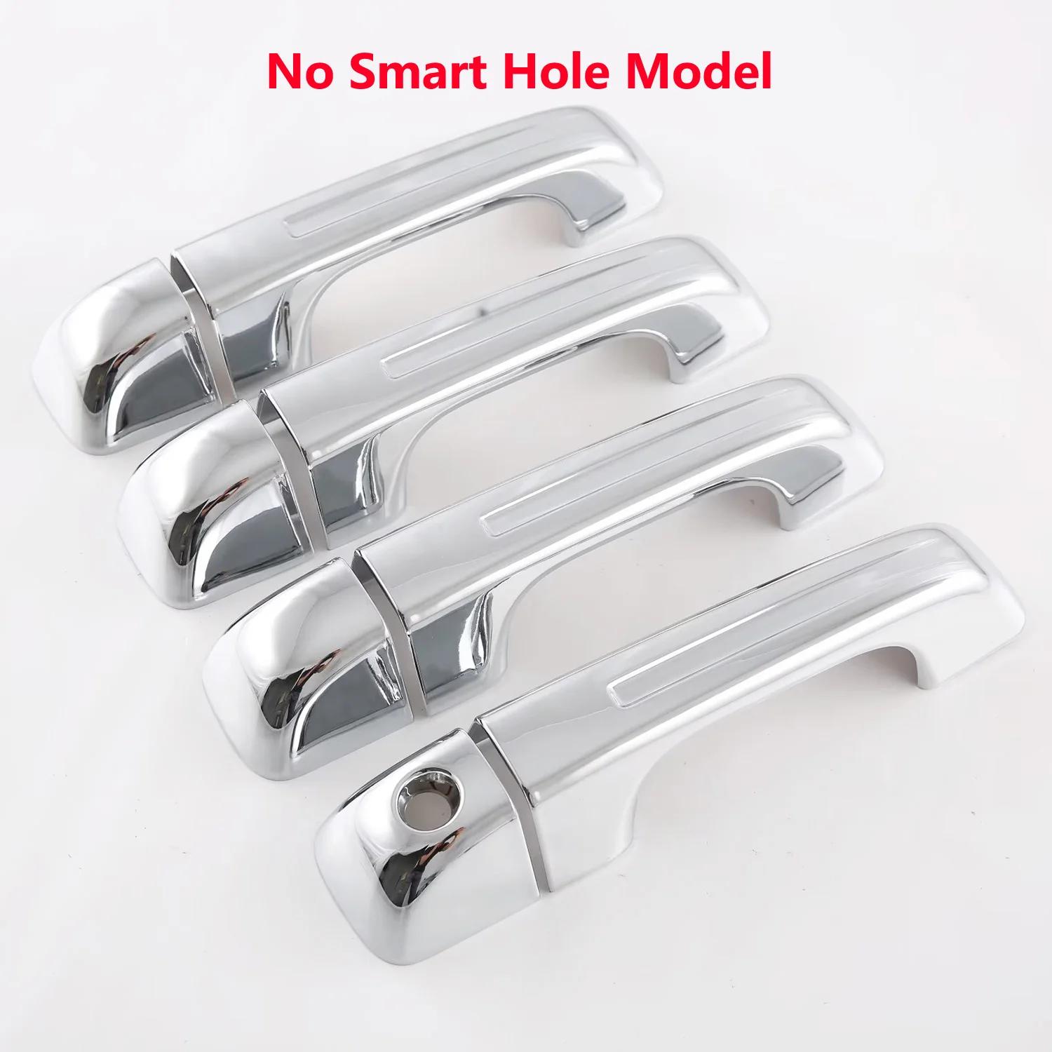 For Dodge RAM -2024 2025 Carbon Fiber Side Door Handle Bowl Cover Trim Protector Sticker Exterior Accessories Car Styling No Smart Hole Chrome