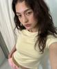 Jinokio (W)All Day Slim Fit Layered Top (Light Yellow)