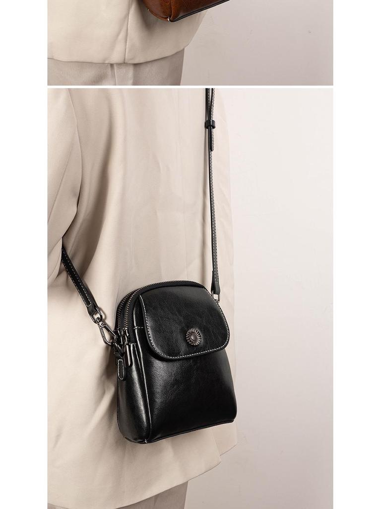 Gefini Women's 2023 Trendy Genuine Leather Cowhide Crossbody Shoulder Bag 