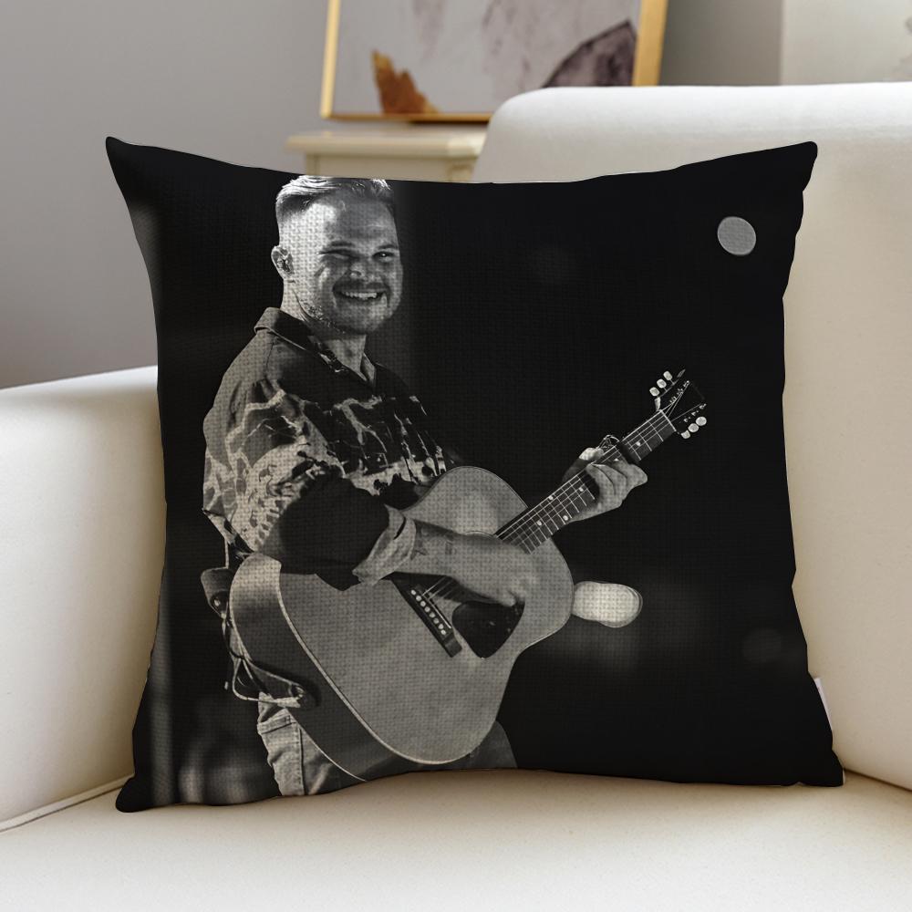 Country ZZach BryanS Cushion Cover Breathable and skinfriendly linen pillowcase square removable and washable cushion
