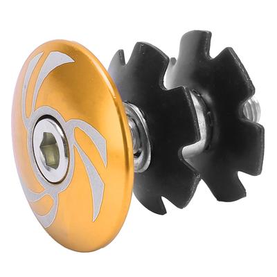 Bike Headset Top Cap Aluminum Alloy Star Nut Stem Cap Stem Fork MTB Road Bicycle AccessoryGold