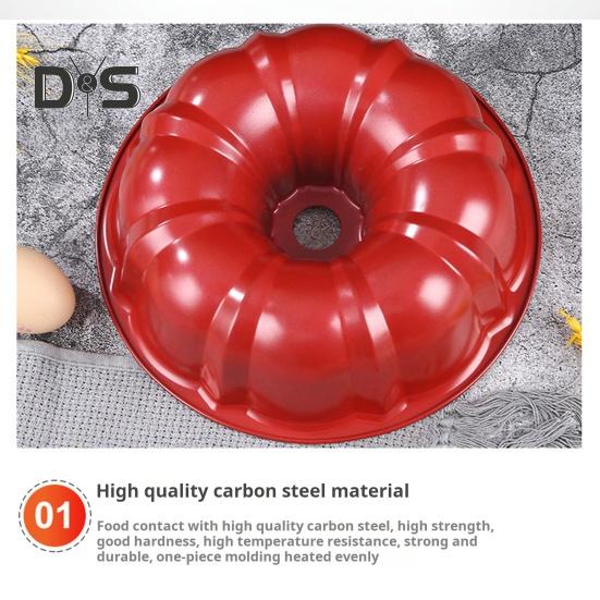 Non-Stick Cake Mold 9.5 Inch Round Carbon Steel Fluted Tube Pan for Pound Cakes Baking Mold for Jello Gelatin Chocolate Pudding Heavy Duty Bakeware