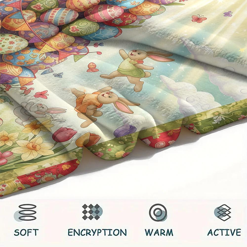 1Pc Cartoon Print Flannel Blanket, High Quality Comfortable for All Seasons, Home Decor, Warmth and Comfort, Perfect for Christmas Birthday Gift