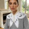 Detachable Embroidered Lace Fake Collar Polyester Decorative Fake Collar New Floral Collar  Dresses