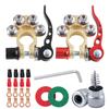 Car Battery Terminal Connectors Kit Quick Disconnect Release Positive Negative Marine Battery Cable Ends Top Post Clamps 12v 24v