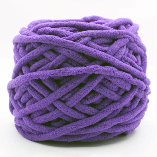 

40м Пряжа для вязания Мягкая Пряжа для вязания крючком своими руками Однотонная Толстая пряжа для вязания свитера, шарфа, полотенца 100g темно-фиолетового