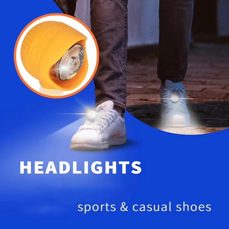 2 Pezzi Luci per Scarpe Impermeabili Charms per Scarpe Accessori per Scarpe Crocs 3 Modalità di Luce per Campeggio Passeggiate con il Cane, per Regalo Adulto Bambino