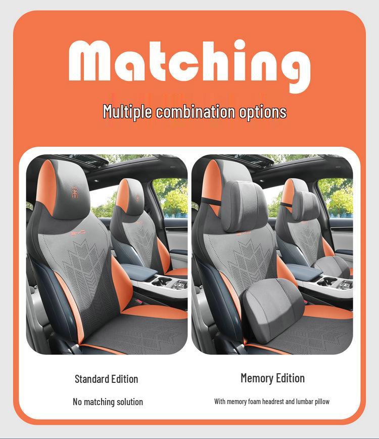BYD Song Pro Wildleder Autositzkissen, Vier Jahreszeiten, Halbumschließendes Design.