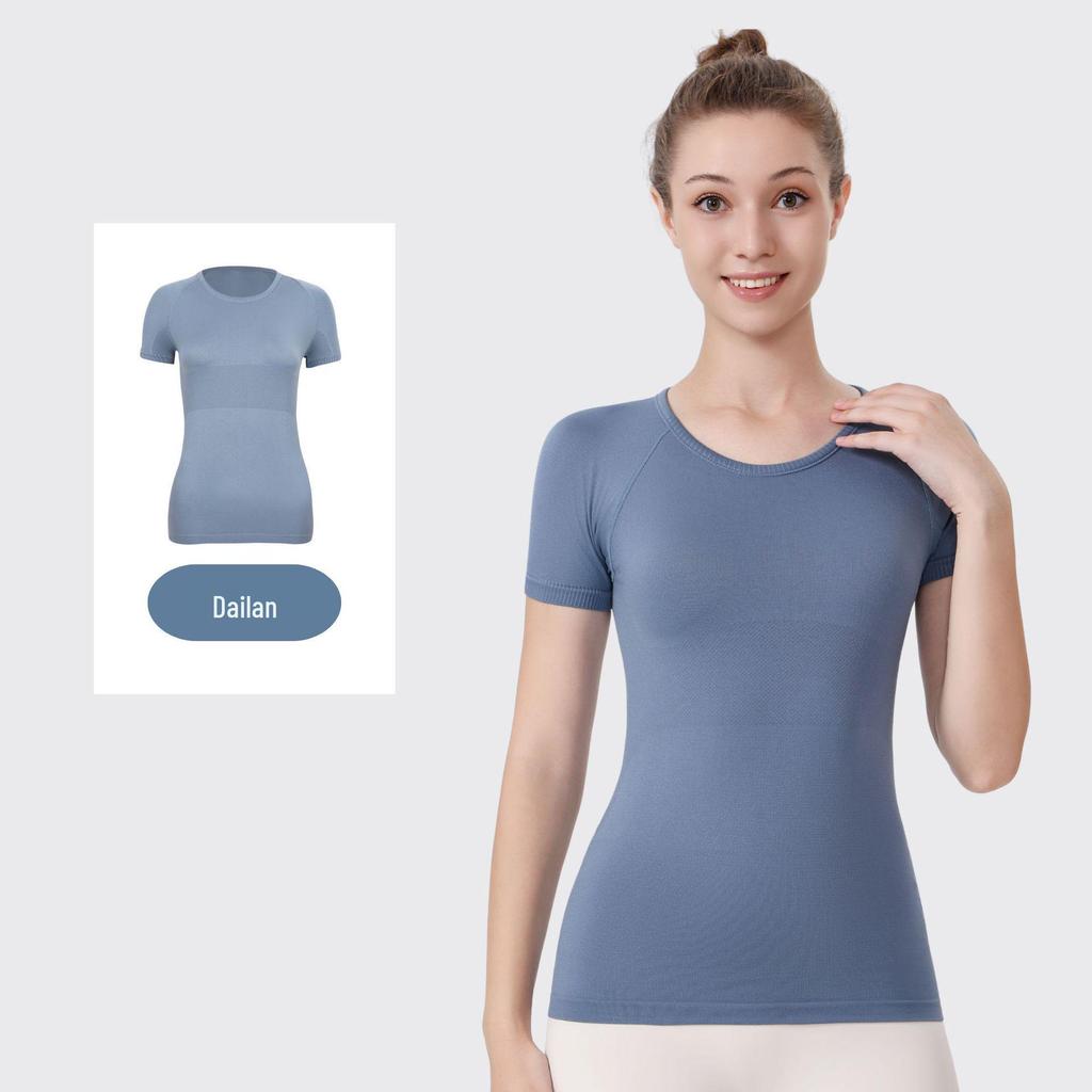 LU3.0 Women's Quick-Dry Short Sleeve Yoga Top for Fitness and Running