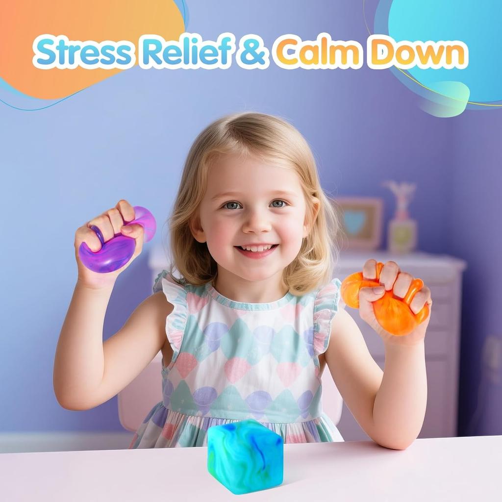 Cubo antistress Squishy Toys Fidget Squeeze Square per bambini e adulti, zucchero di malto a lenta risalita, giocattolo sensoriale per alleviare ansia, stress e ADHD