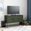 TV Stand Olive Green 100.5 X 39 X 60.5 Cm Steel