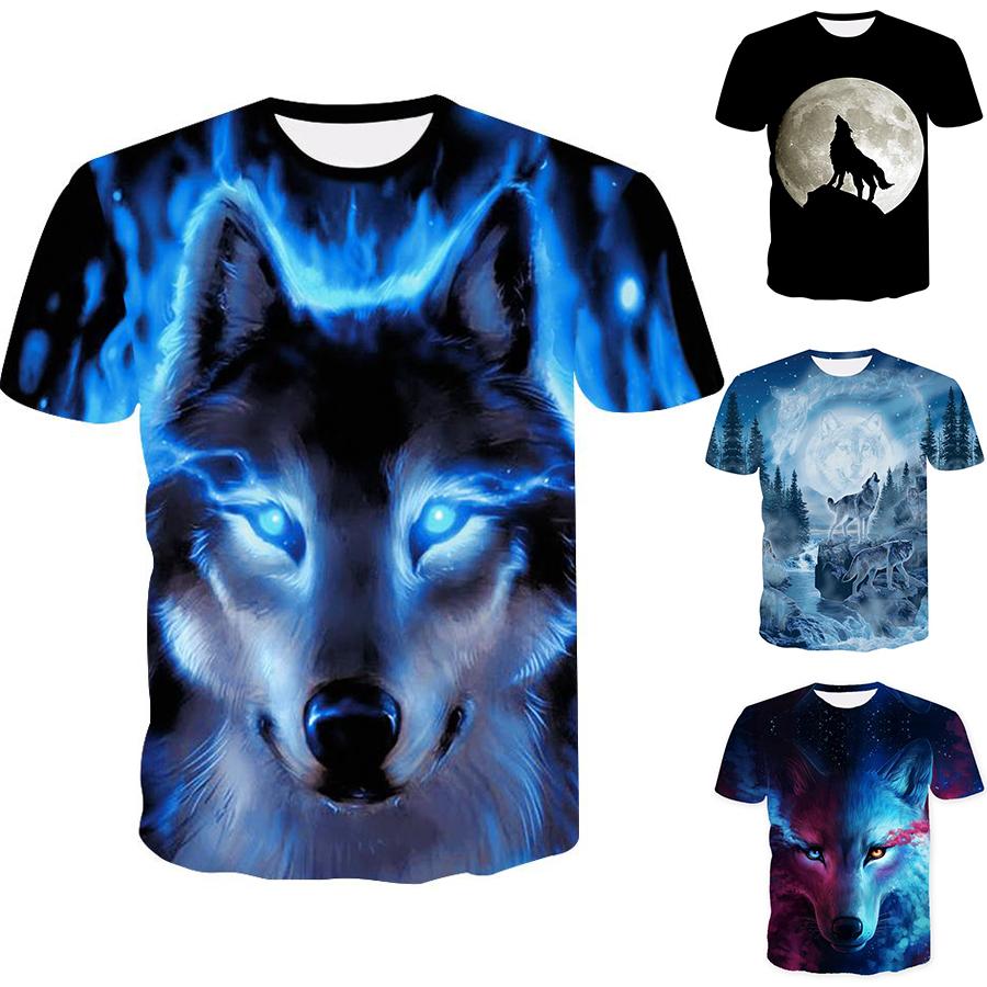 Wolf Animal Mens Graphic Short Sleeve Crew Neck Casual Cotton T-Shirt Tee Top Wolf Animal Mens Graphic Short Sleeve Crew Neck Casual Cotton T-Shirt Tee Top