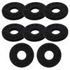 Set of 8 Guitar Strap Strap Fender Strap Instrument Parts Locks, Rubber, Locks, Guitar/Bass, Anti-Slip, (Black)