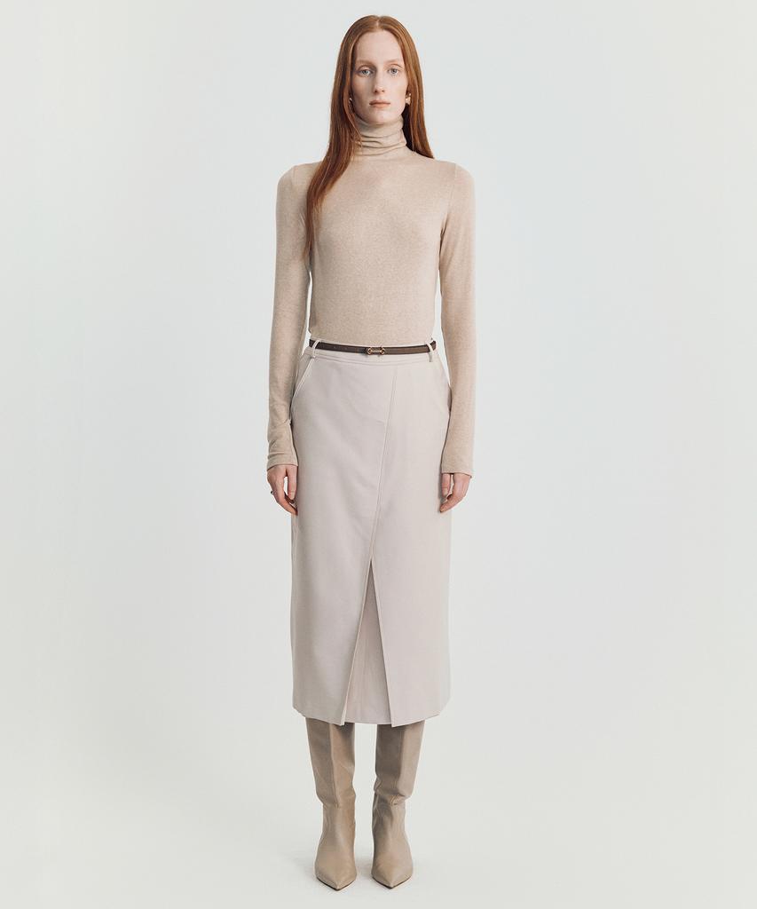 Meibeoyu Joyren H Wool Skirt _ Beige