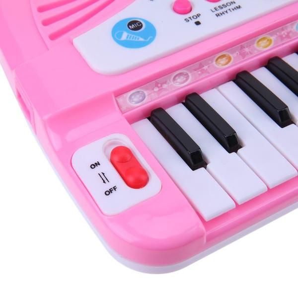 Multifunction Kids 37 Keys Electronic Piano Music Toy Recharged Mic Children Educational Keyboard