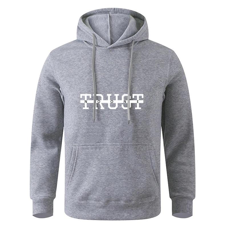 Autumn Fleece Drawstring Pocket Loose Printed Hooded Long - Sleeve Korean Fashion Sweatshirt with Drawstring Pocket Hoodie