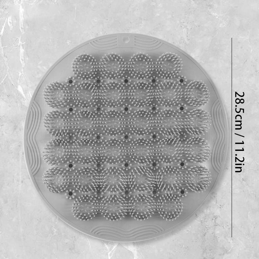 Shower Foot Scrubber Mat with Non-Slip Suction Cups,  Foot Scrubber Mats Silicone Shower Wall Mounted Back Scrubbers Massage Pad