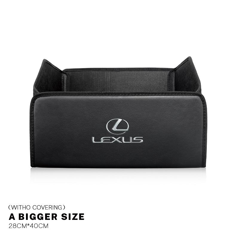 Auto Kofferraum Leder Aufbewahrungsbox Faltbar Auto Organizer Tasche Für Lexus F SPORT GS GX IS LS LX CT LC LBX NX RX 350h 450h ES UX 300e