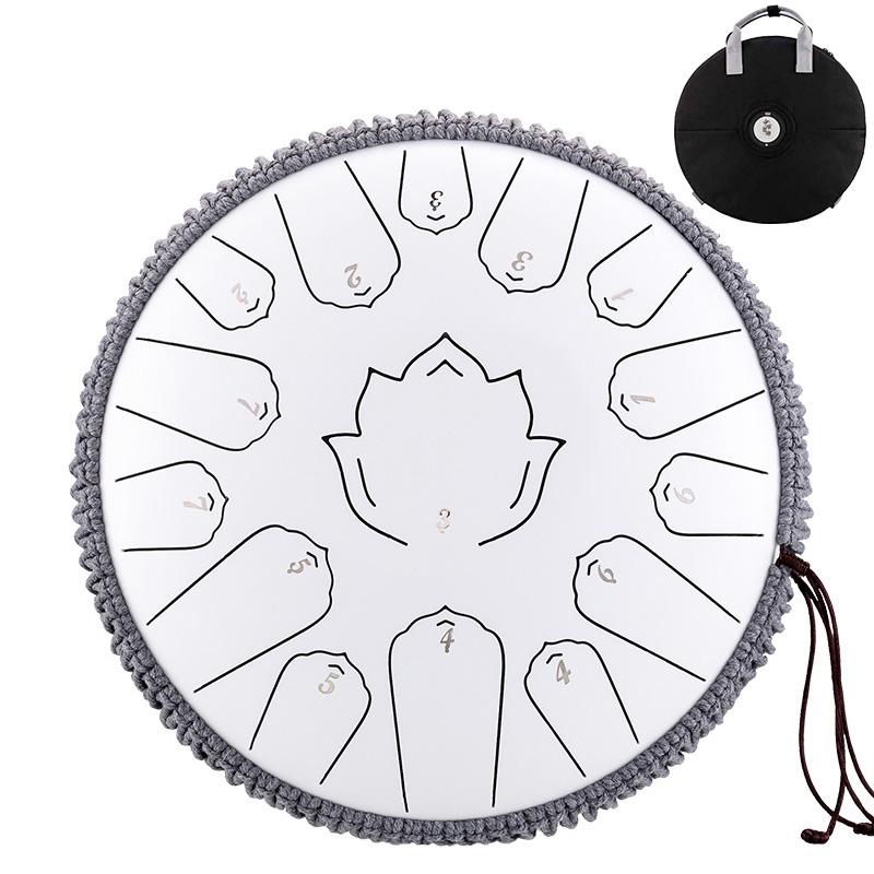 Musical Drum Steel Tongue Drum 13 14 Inch 15 Note C Hollow Drum Percussion Instrument
