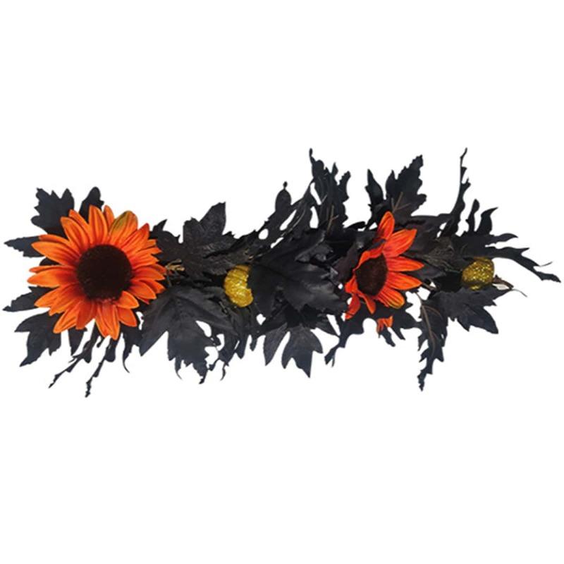 

1 шт. искусственный кленовый лист настенный черный кленовые листья виноградная лоза настенный подвесной для вечеринки в помещении и на открытом воздухе свадьба дом День Благодарения Хэллоуин Декор оранжевый