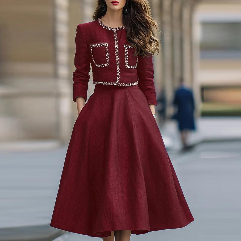 ZANZEA Women Casual Long Sleeve Blouse and Long Skirts Elegant Two Piece Suit Sets