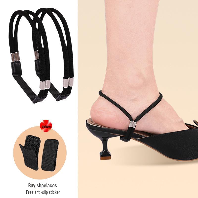 Multicolor Rhinestone Anti-Slip Elastic Heel Strap for High Heels, No Installation Required