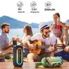 Altavoz Bluetooth portátil con efecto de luz RGB colorido para exteriores con sistema de sonido de subwoofer con cordón