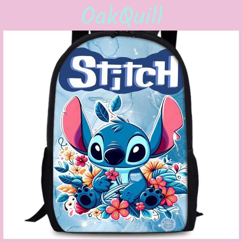 Süßer Stitch Cartoon Rucksack für Kinder mit großem Fassungsvermögen und Oxford-Gewebe