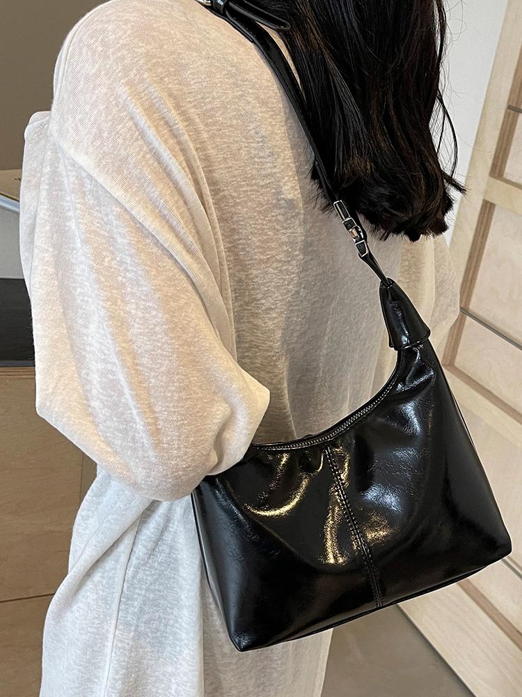 Retro Texture Wine Red Handbags 2024 New Women'S Coin Purses Versatile One Shoulder Crossbody Bags Commuting Travel Tote Bag