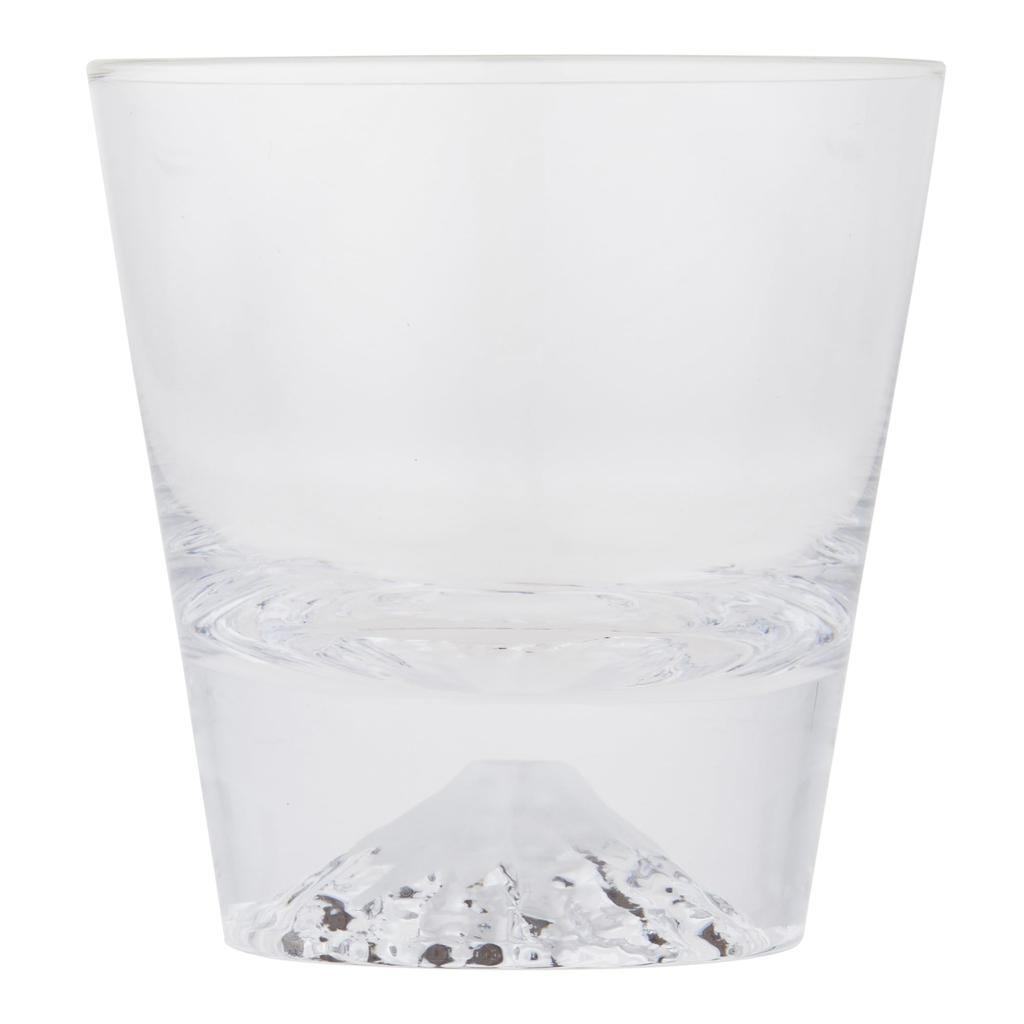 [Authentic Product] Tajima Glass "Edo Glass" Mt. Fuji Rock Glass, Approx. 9cm Diameter x 9.5cm Height, Approx. 270ml Capacity, Mt. Fuji Design, Transp